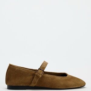 Zara women’s suede ballet flats 6.5